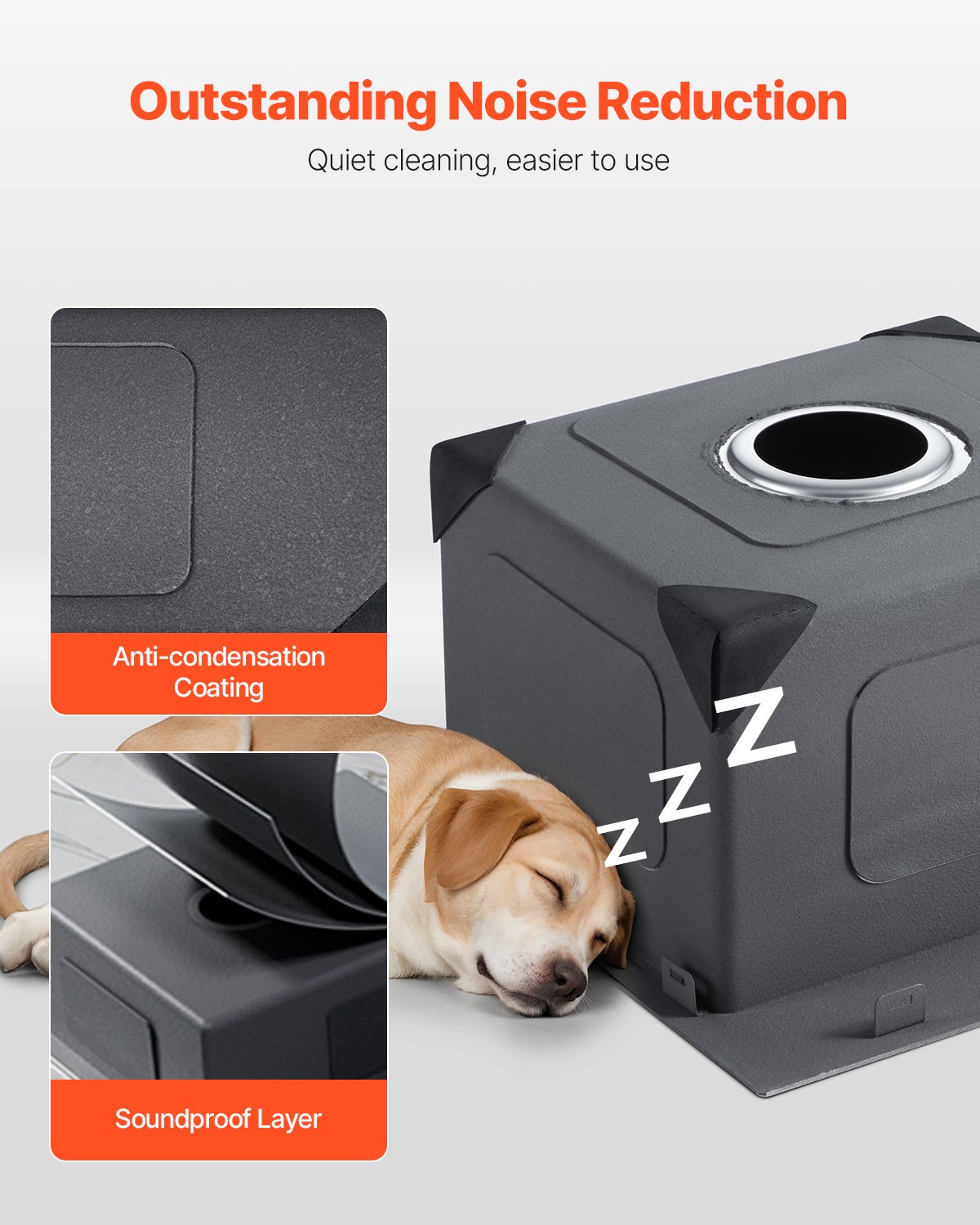 Pia Cozinha 50 cm,VEVOR Sob a Bancada,Inox 304,Cuba Simples,Acessórios,Lava-Louças,Motorhome,Cozinha Preparação,Lavanderia - 4