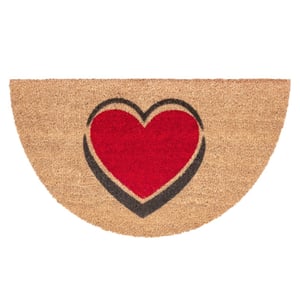 Felpudo Coco Media Luna 38x68 Cm Moderno Antideslizante Alfombra Entrada D | Leroy Merlin