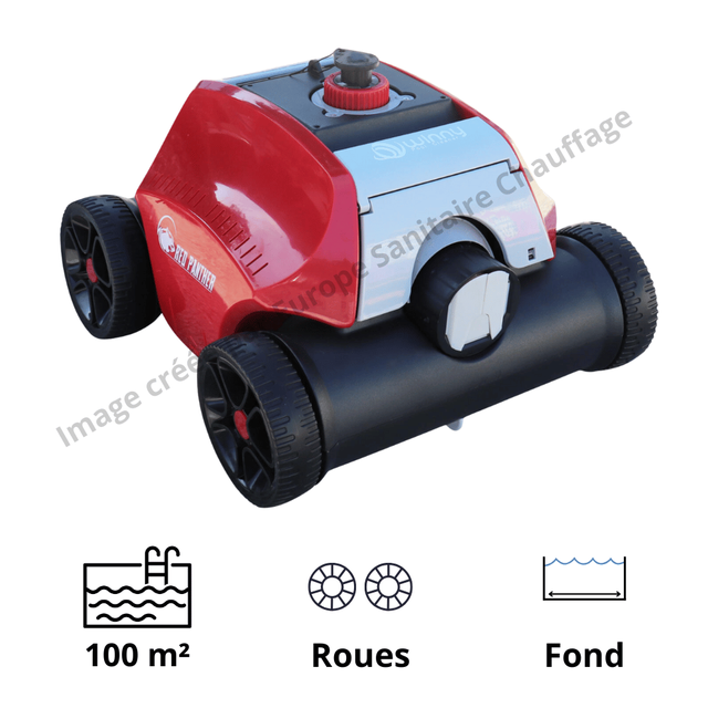 Robot piscine sans fil RED PANTHER Poolstar - Fond