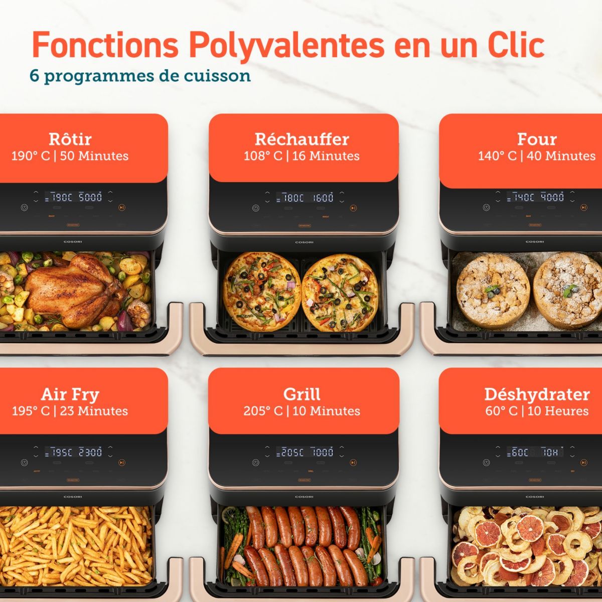 Friteuse sans huile COSORI KOSP0027EUN Twinfry Chef Édition 10L - 7