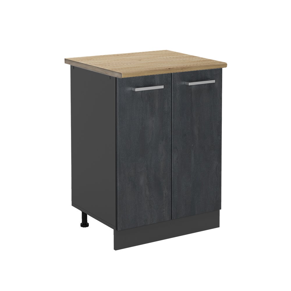Vicco Szafki kuchenne R-Line, Czarny beton/antracyt, 60 cm BP Dąb