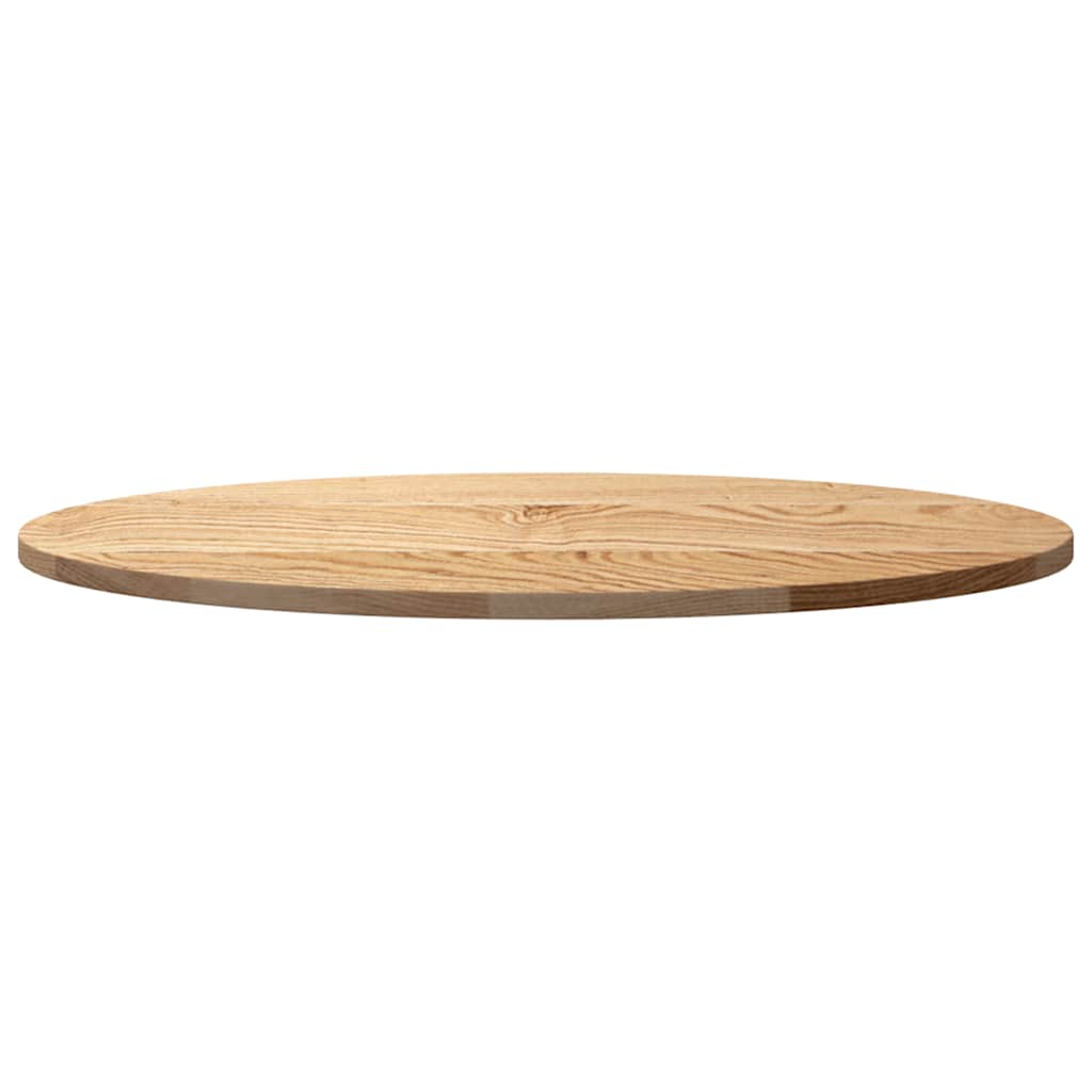 Tampo de mesa | Tampo de secretária 80x40x2 cm madeira de carvalho maciça oval CFW67152 - 5