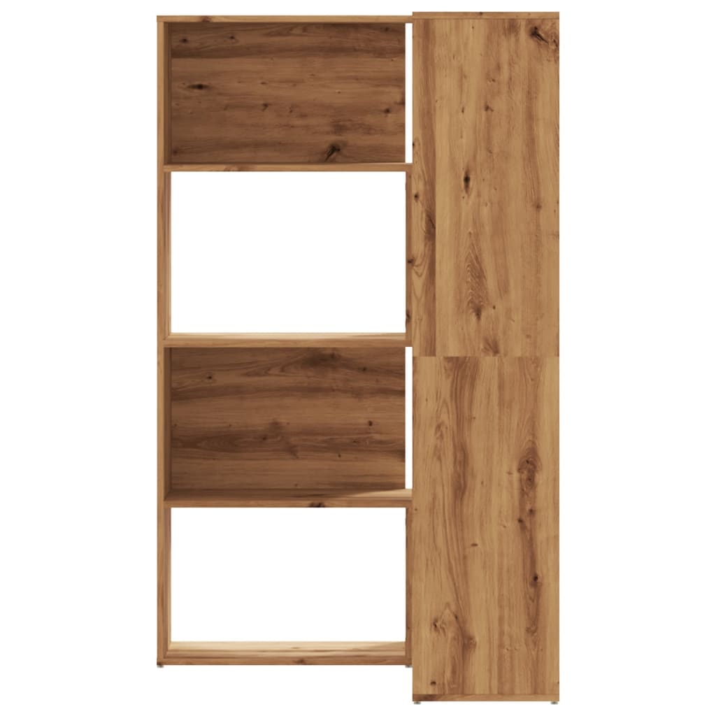 Bibliothèque pour Séjour en Bois Marron H. 85 x l. 85 x P. 85 cm - 4