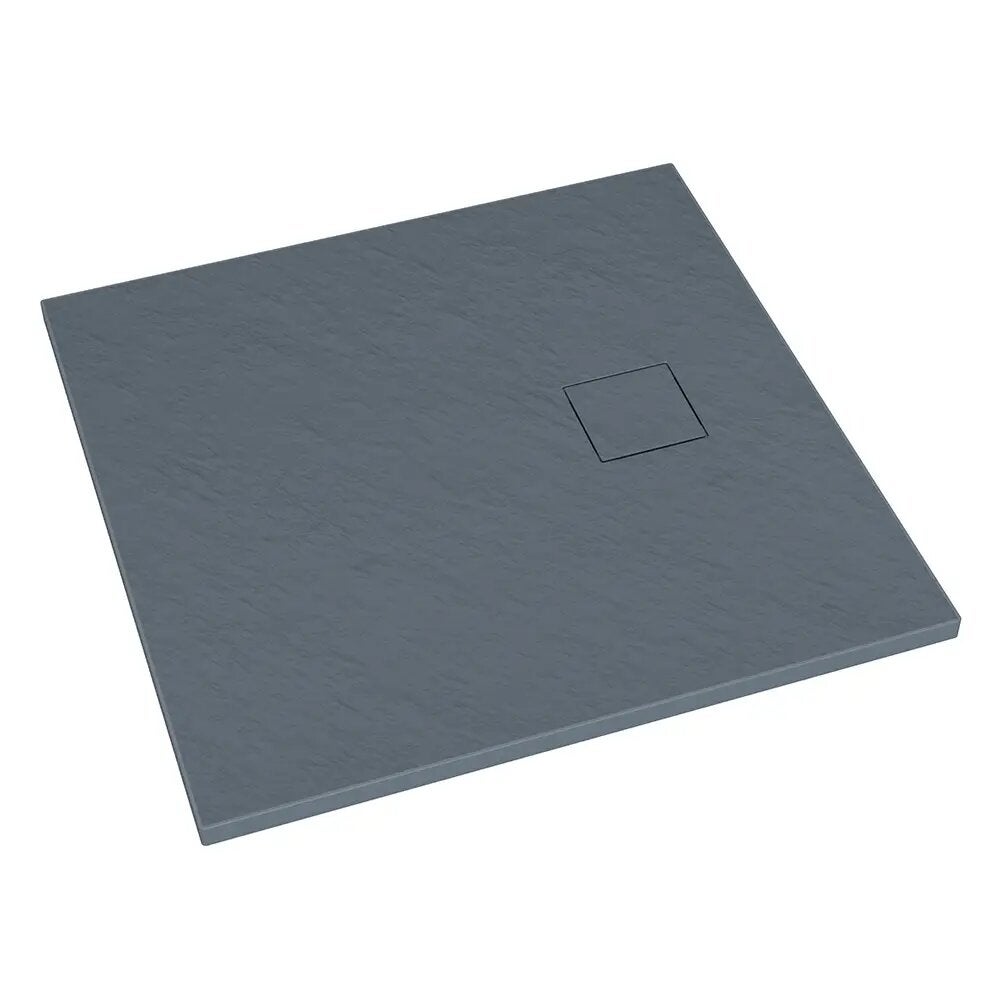 Receveur de douche 80 x 80 cm, couleur gris effet pierre | Samos - 7
