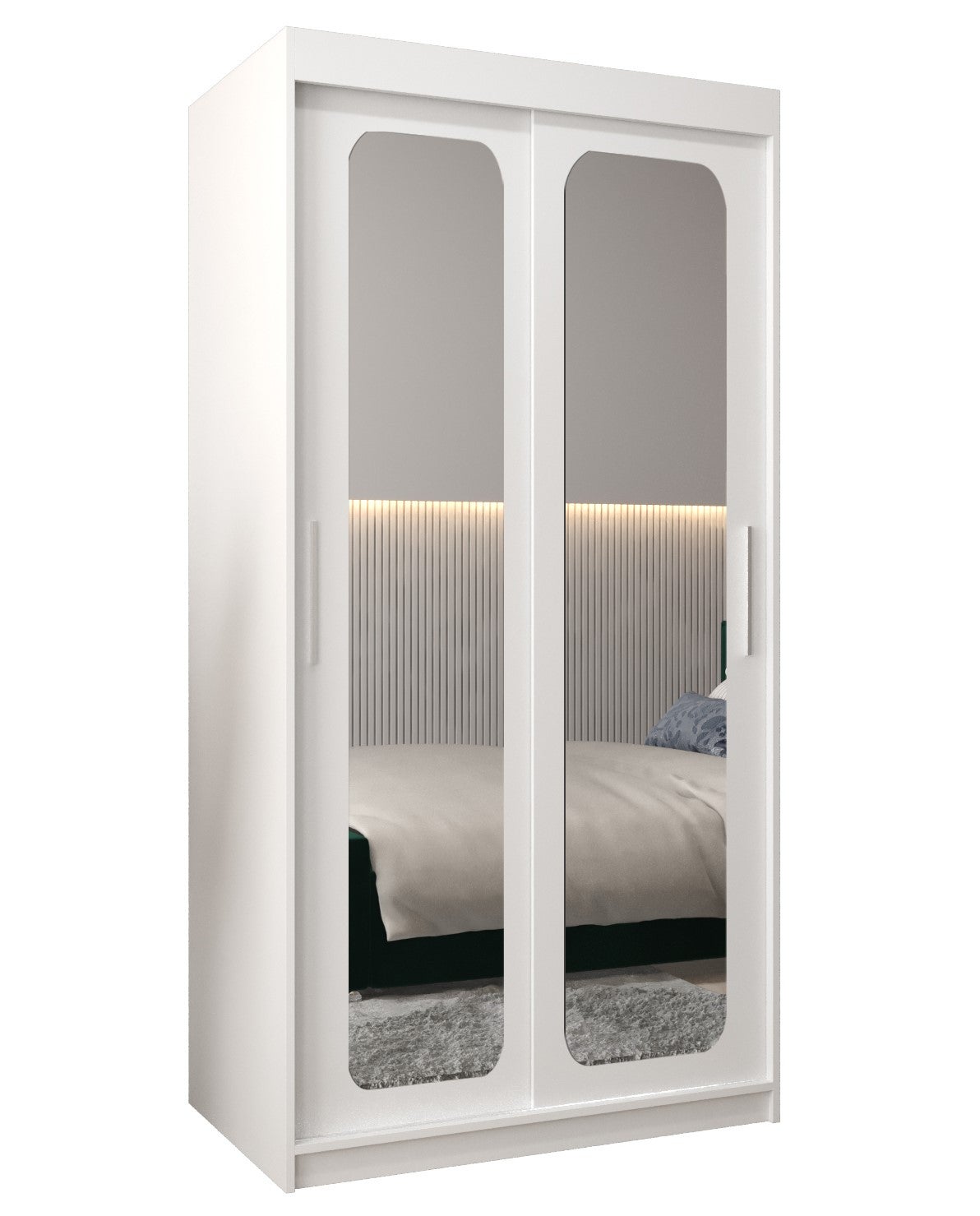Szafa przesuwna garderoba PROMO T3 100 x 62 x 200 cm Biały - Abiks Meble