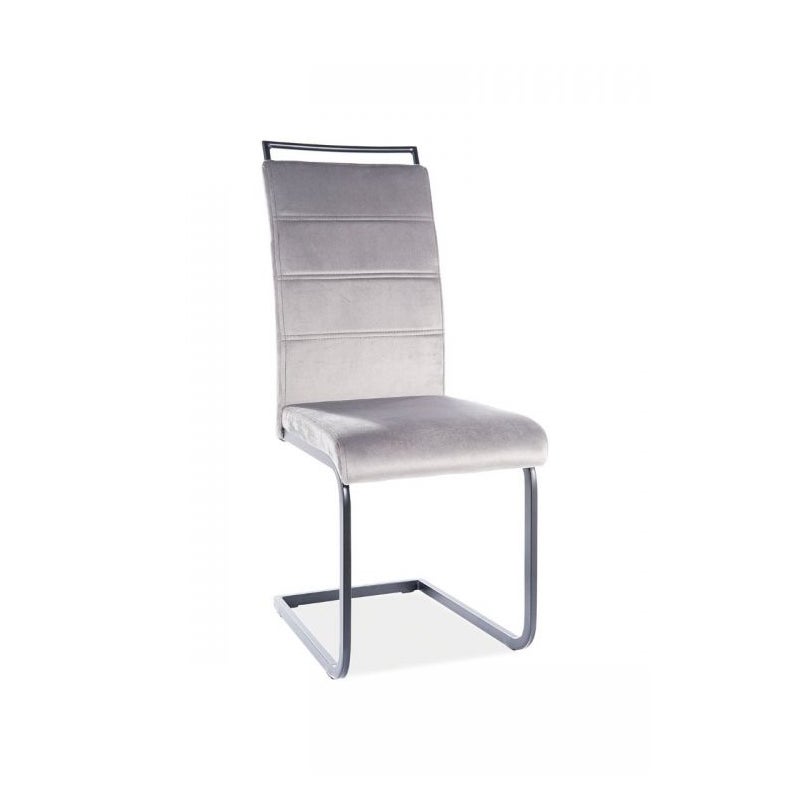 Krzesło tapicerowane H-441 VELVET szare