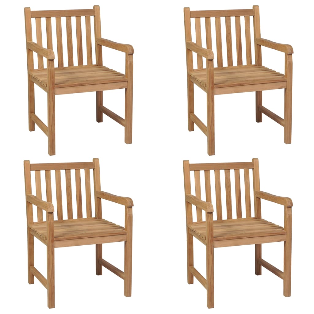 Chaise de jardin pliable sans coussin en Teck Multicouleur - 2