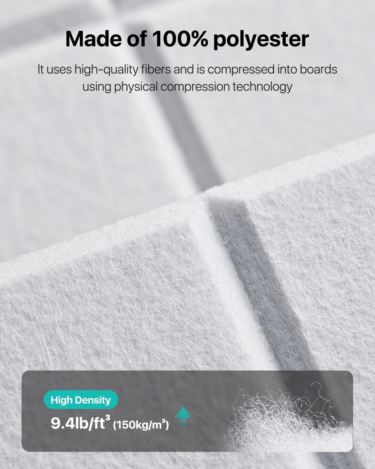 Panneaux acoustiques carrés autocollants 12 morceaux d'absorbeur sonore pour les plafonds muraux bois et porte - panneau - 4