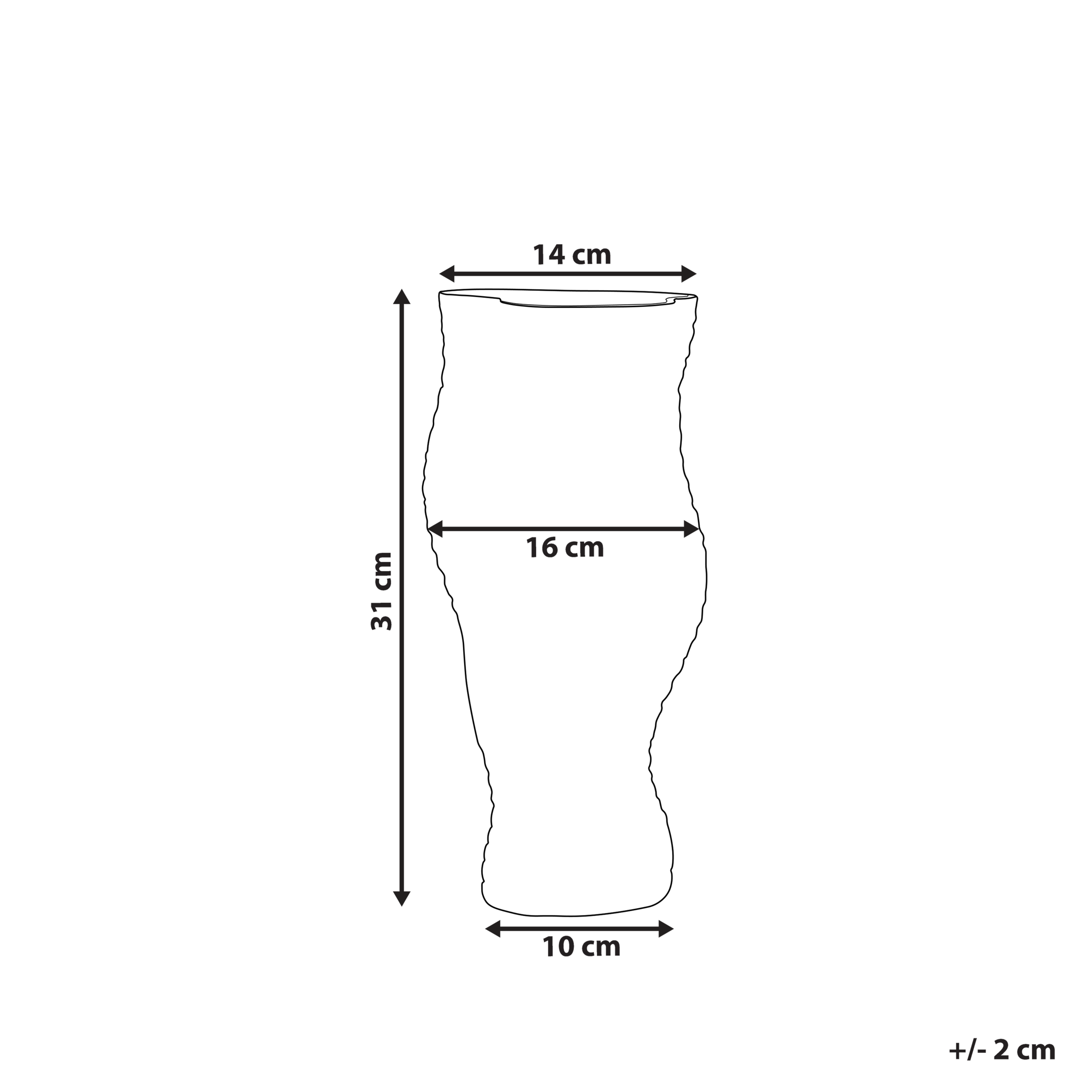 Vase à fleurs DYTIKO Verre 31 cm Gris - 3