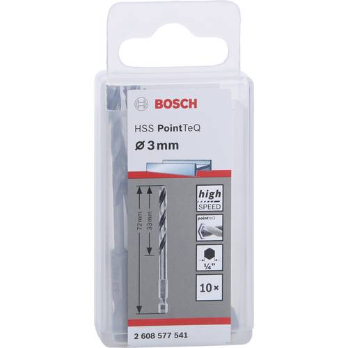 Broca hexagonal HSS PointTeQ de 3&amp;nbsp;mm, 10 unidades