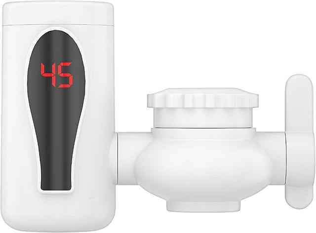 Robinet Chauffant | Chauffe-Eau Sans Réservoir | 2 Modes Affichage Numérique LED pour Bureau Cuisine Extérieur Salle de Bain Petits Espaces Camping