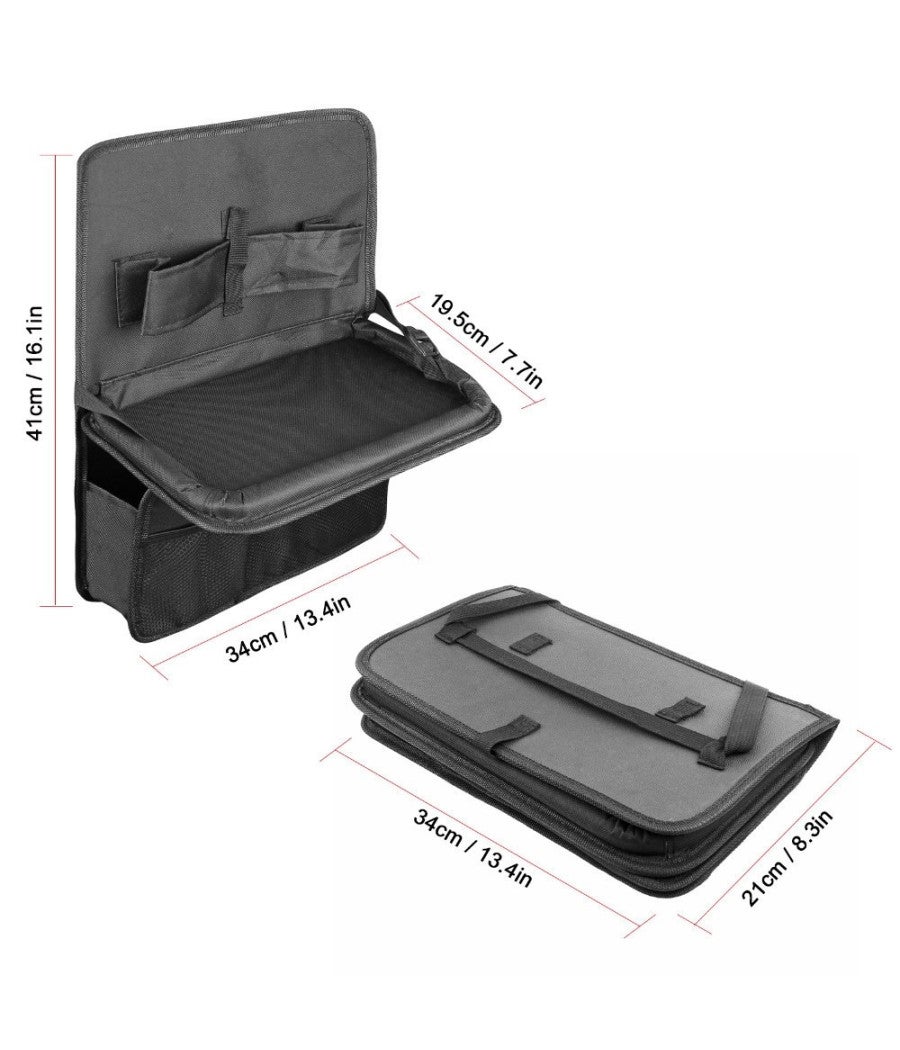 Trade Shop - Organizer Borsa Salvaspazio Per Sedile Posteriore Auto Con Mensola Porta Oggetti - - 5