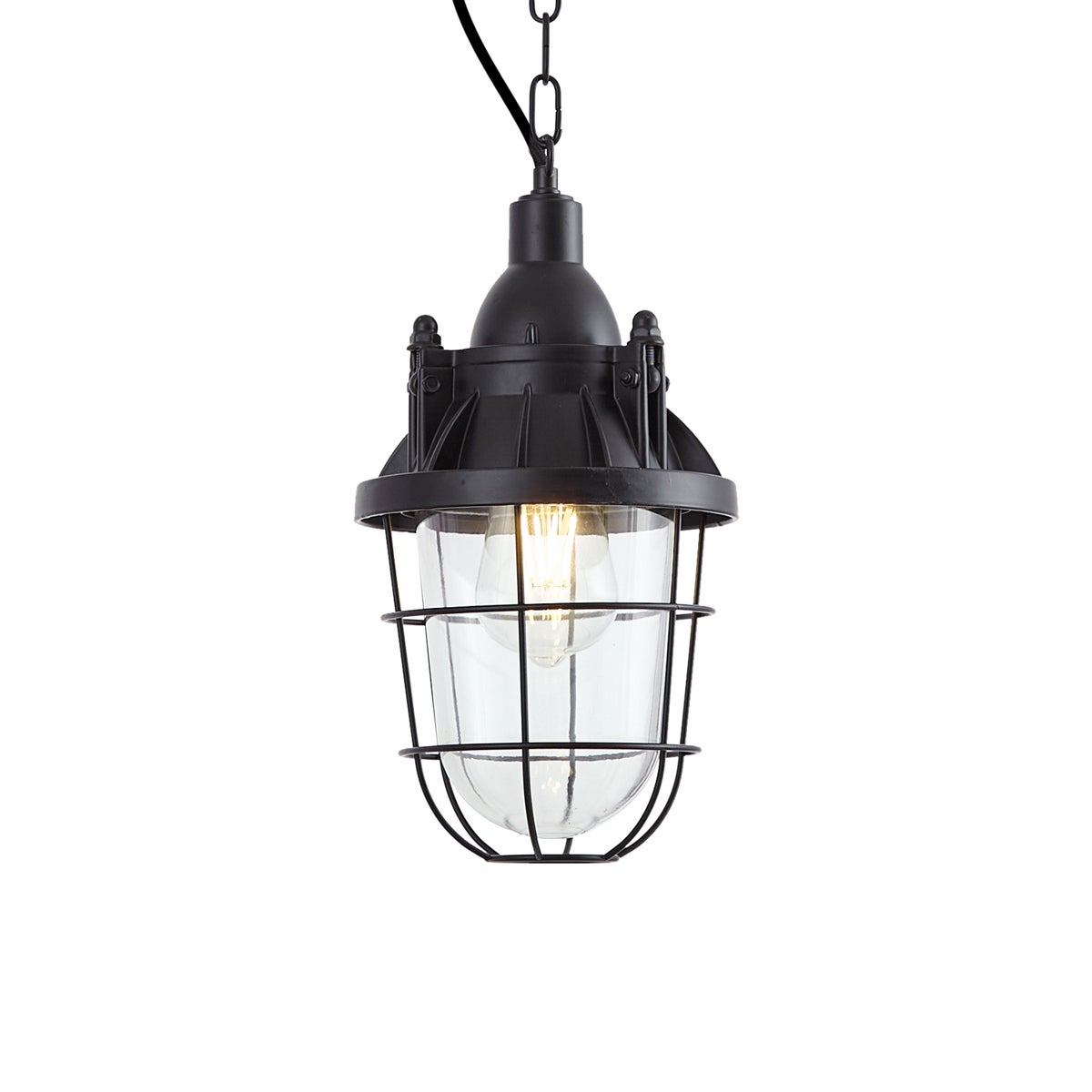 Industrialna lampa wisząca czarna - Cabin