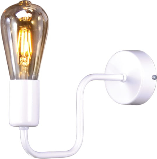 Kinkiet ścienny Peka biały 1xE27x60W wym: 18 x 8 x 26 cm metal IP20 Kaja