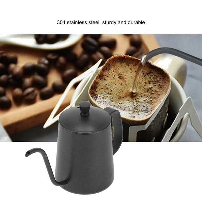 Fydun Bollitore Da Tè E Caffè In Acciaio Inossidabile 1L | Beccuccio A Collo Di Cigno Con Termometro Integrato | Manico Ergonomico In Silicone | Adatto A Induzione E Fornelli