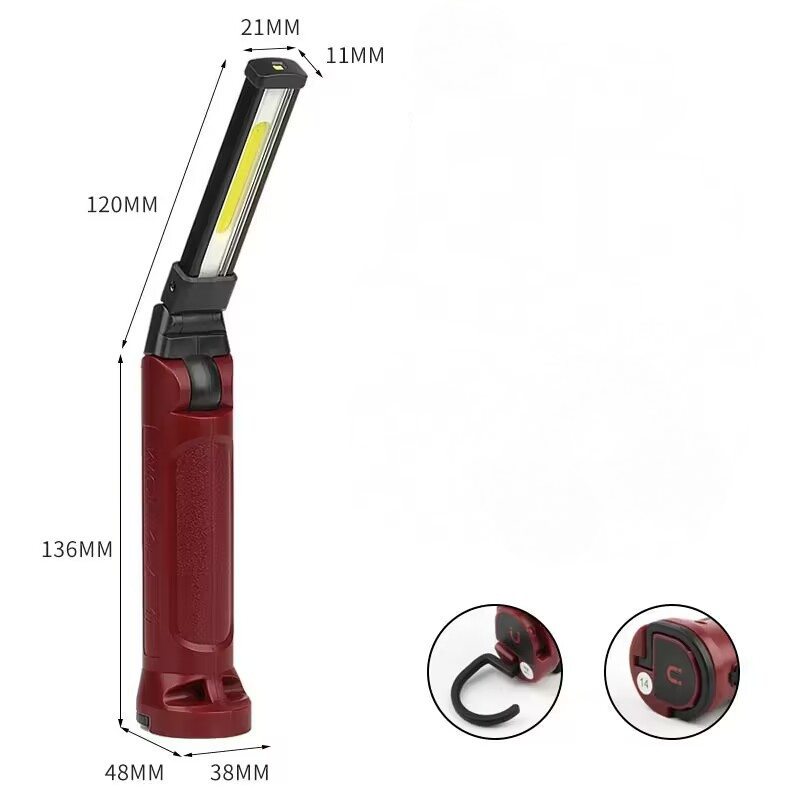 Phare de voiture de police 7,6 cm, lumière stroboscopique rotative à LED bleue, lampe rotative à 360 degrés pour club, pompiers (rouge