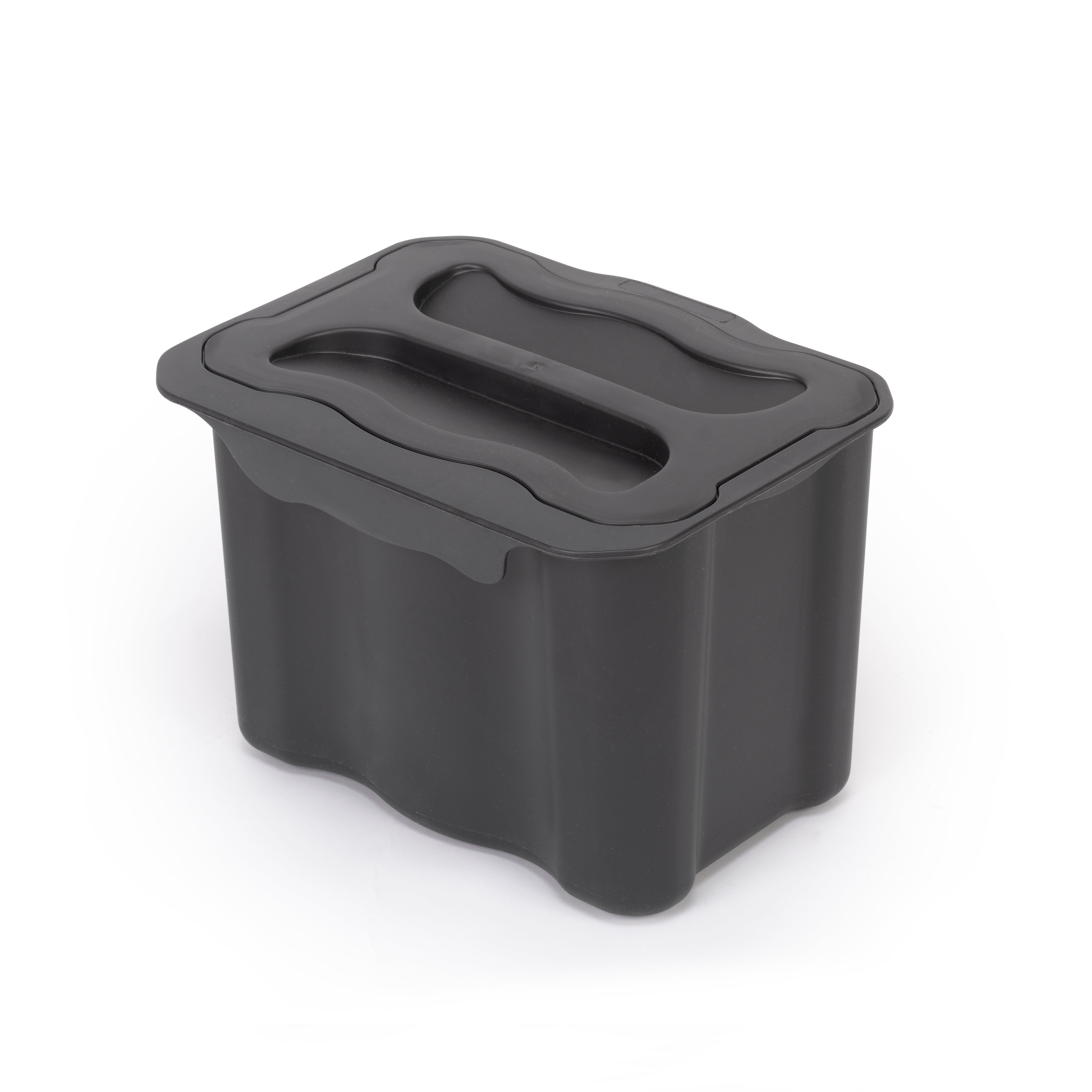 Emuca Pojemnik do recyklingu Recycle 1x5 litrów, mocowanie na drzwiach, Plastik, Szary antracytowy