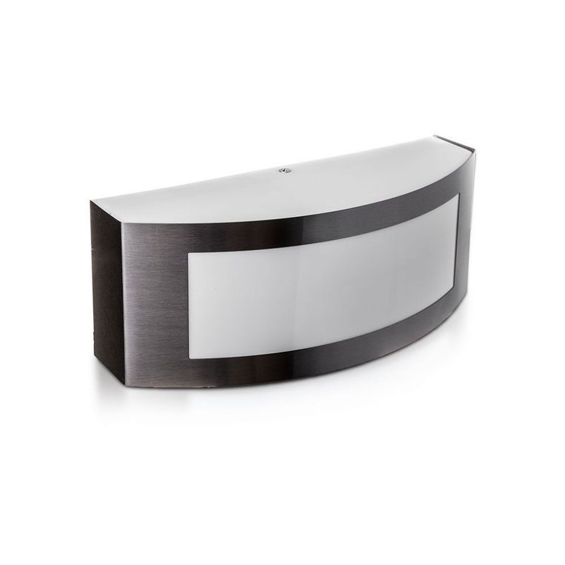 Zaokrąglona lampa ścienna LED z oprawką E27 (maks. 15 W) Kolor szary IP44