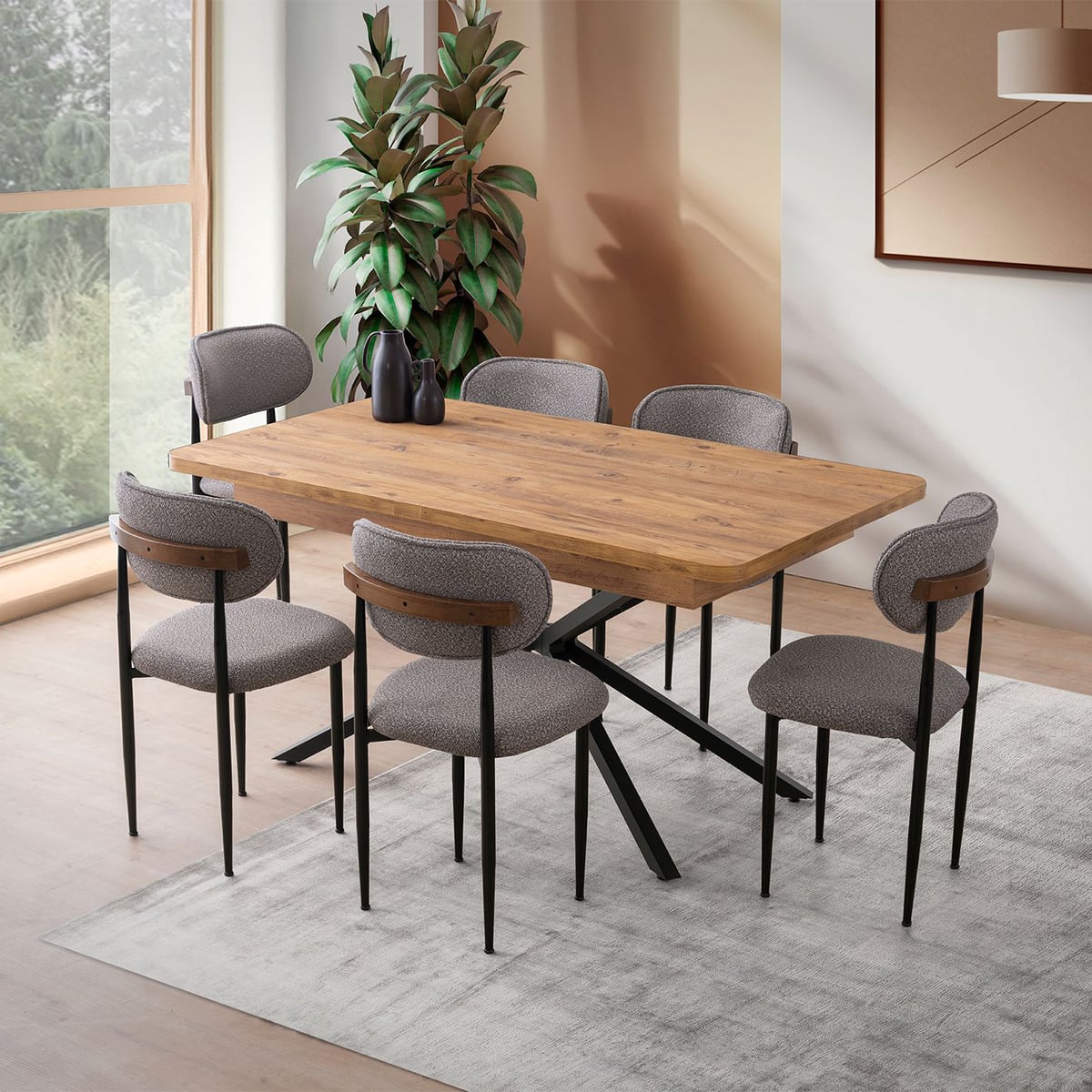 Table à manger extensible moderne 160-200 cm Falcon - 2