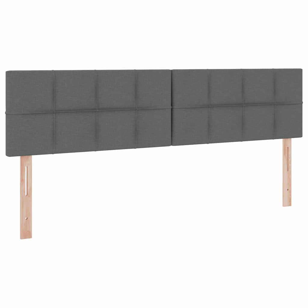 Lit avec rangement et matelas Gris foncé 160 x 200 cm Velours - 9