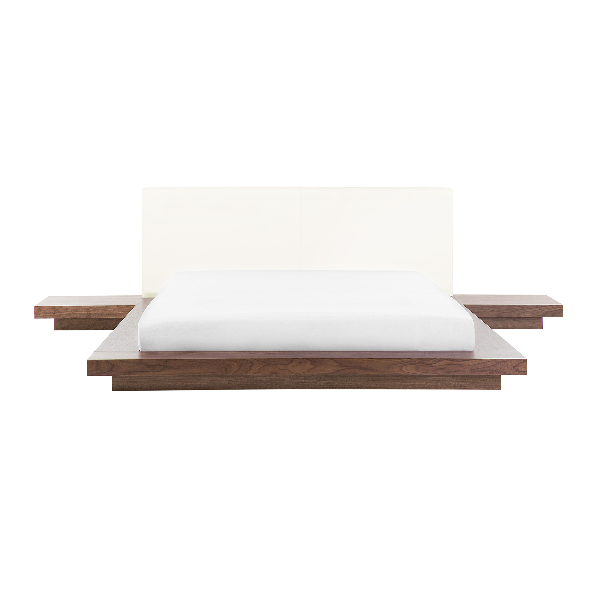 Lit Japonais Surélevé 140x190 Cm – Marron, Matelas Ferme Inclus, Très Bon état