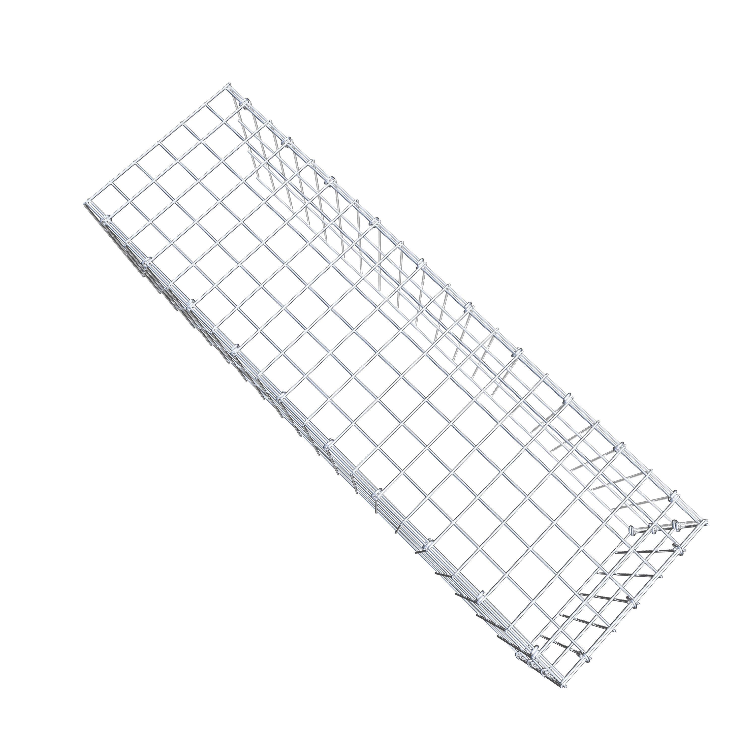 Gavión para ampliar y apilar, 100x30x30cm (LxHxP), malla 5 x 10cm, sin rejilla frontal ni inferior - 8