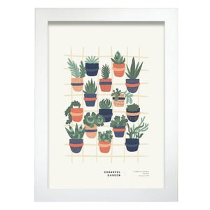 Set 4 Posters Cactus Aquarelle - Format A4 - Style Botanique Déco - Pour Salon, Chambre, Cuisine