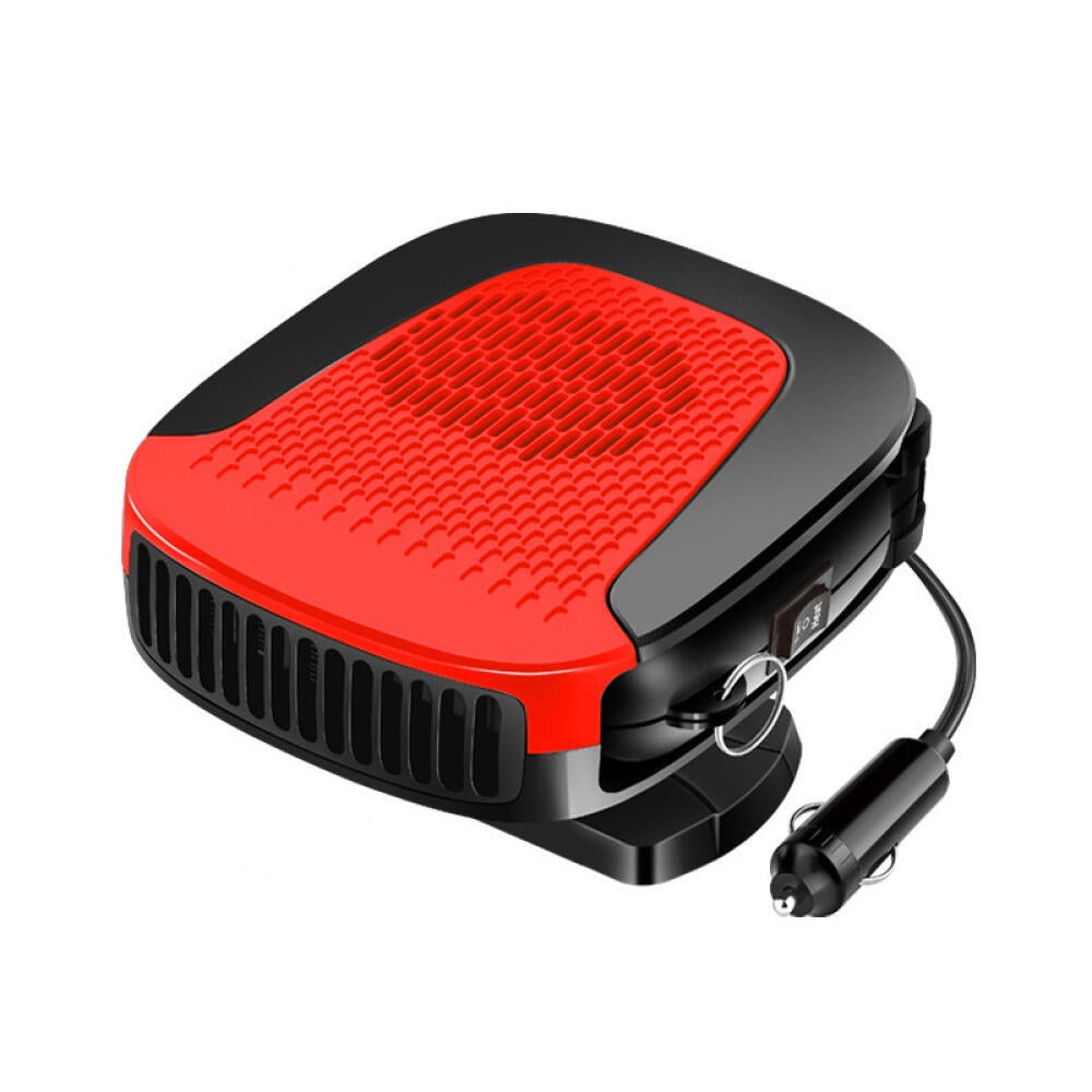 12 V 150 W przenośny grzejnik samochodowy, odmgławiacz szyby przedniej, czarno-czerwony
