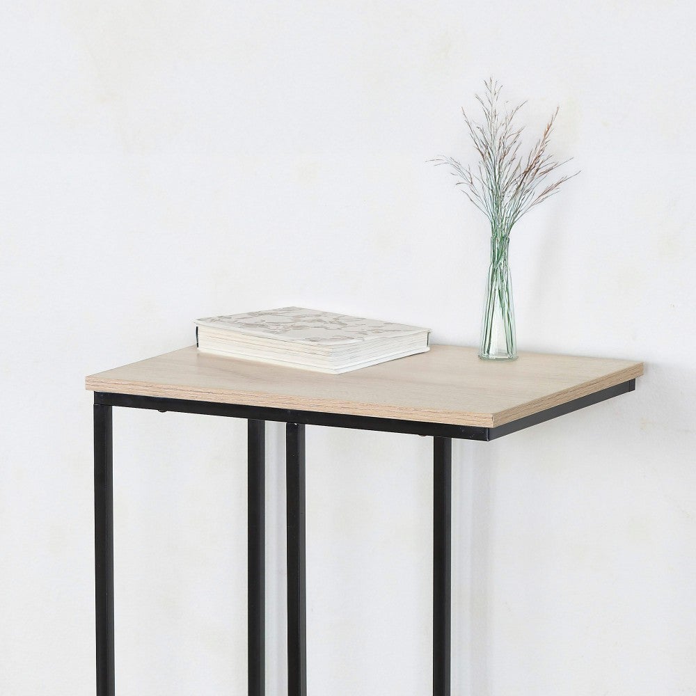 Max Home Table d'appoint en bois en forme de C 40x30x66 cm - 7