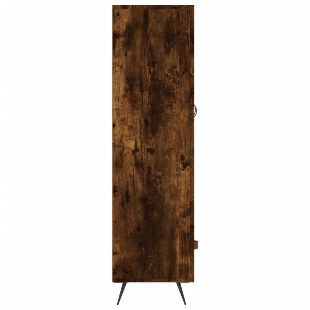 Credenza alta in rovere affumicato 69,5x31x115 cm in multistrato - 7