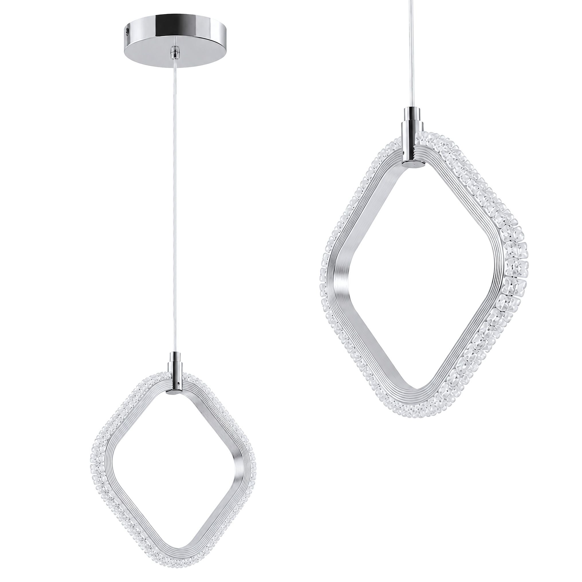 Toolight Lampă Suspendată Led Lhj127-w Crom