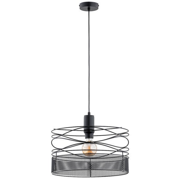 Lampa wisząca Diuk czarna 1xE27x15W dekoracyjna wym: 85 x 39,5 x 39,5 cm metal Alfa