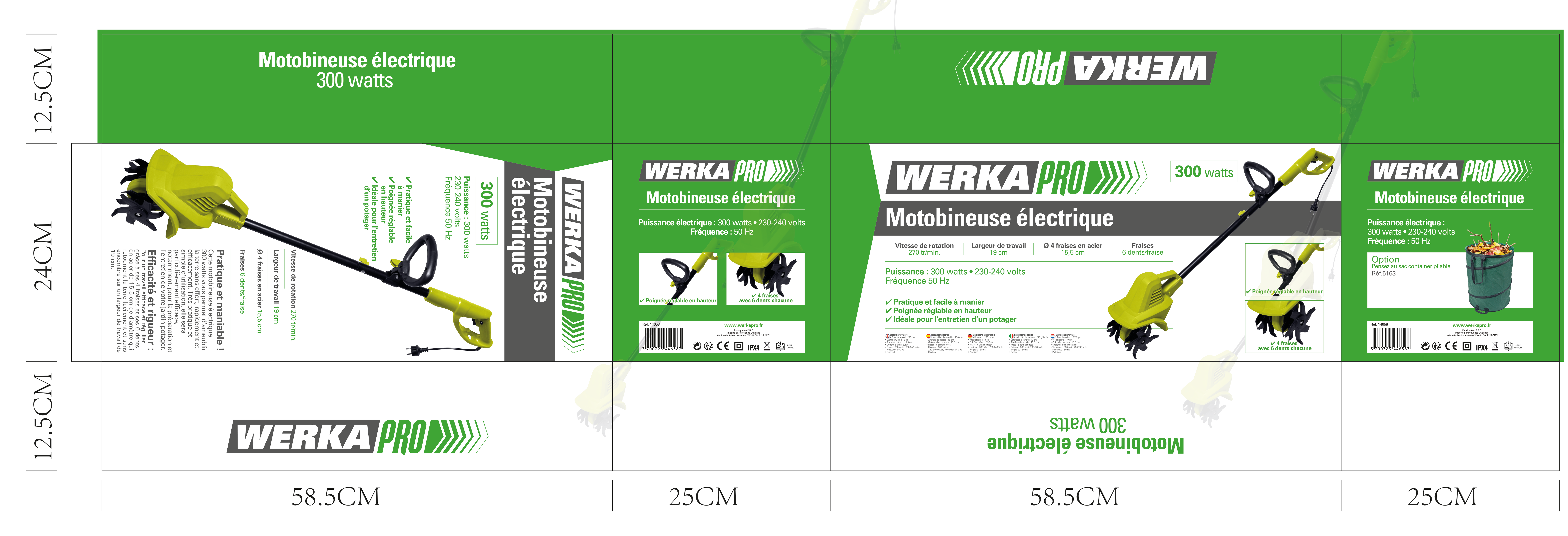 Motobenne elettrica 300 watt WERKA PRO - 6
