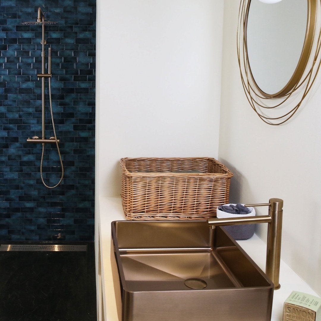 Luisa II colonne de douche thermostatique cuivre brossé - 4