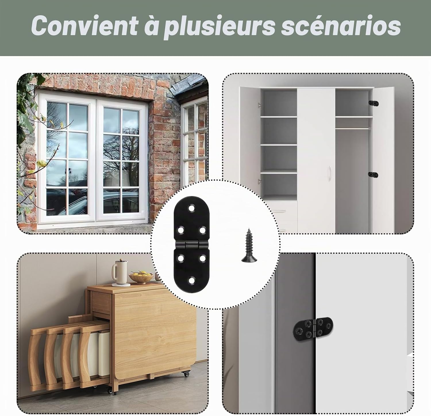 4 Pièces Charniere Porte, Installation Portes Réparation, Charnières ...