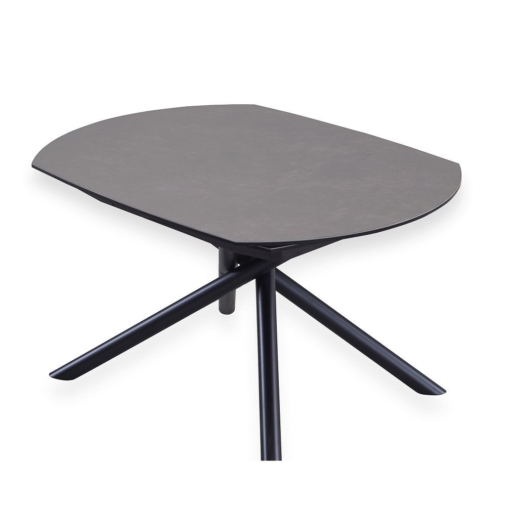 Table de repas extensible MIKADO plateau céramique ciment collé sur ...