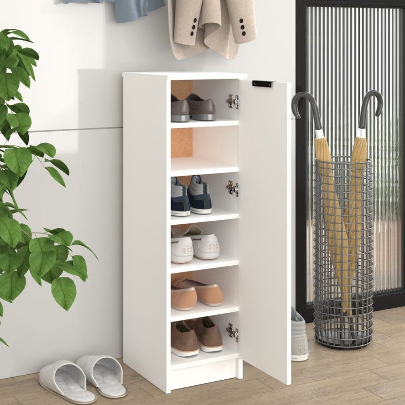 Armoire à chaussures Blanc 30x35x100 cm Bois d ingénierie - 3