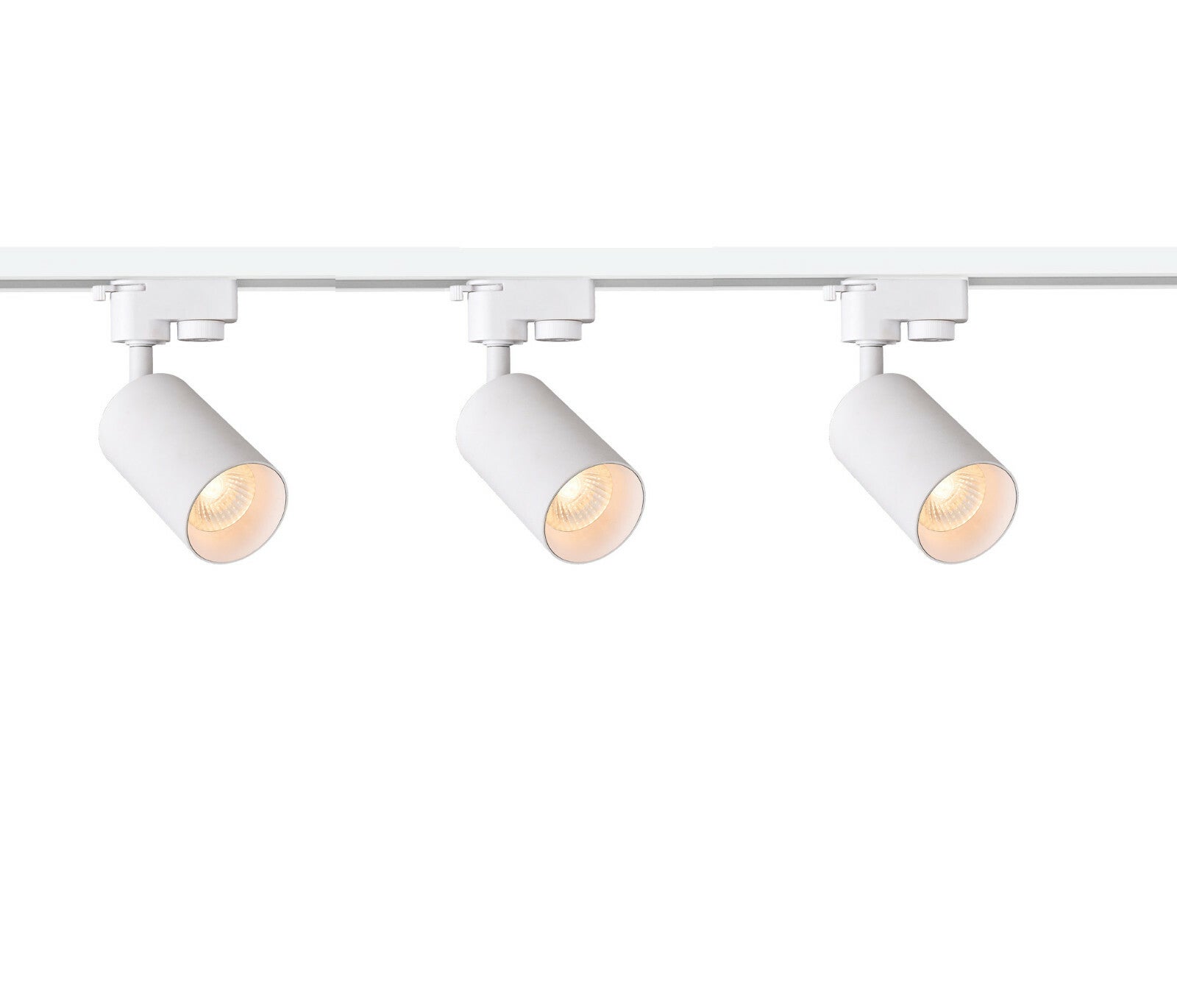 Zestaw Szynoprzewód 2m biały + 3x Lampa MALGA T White + Końcówka zasilająca biała + Zaślepka biała EDO