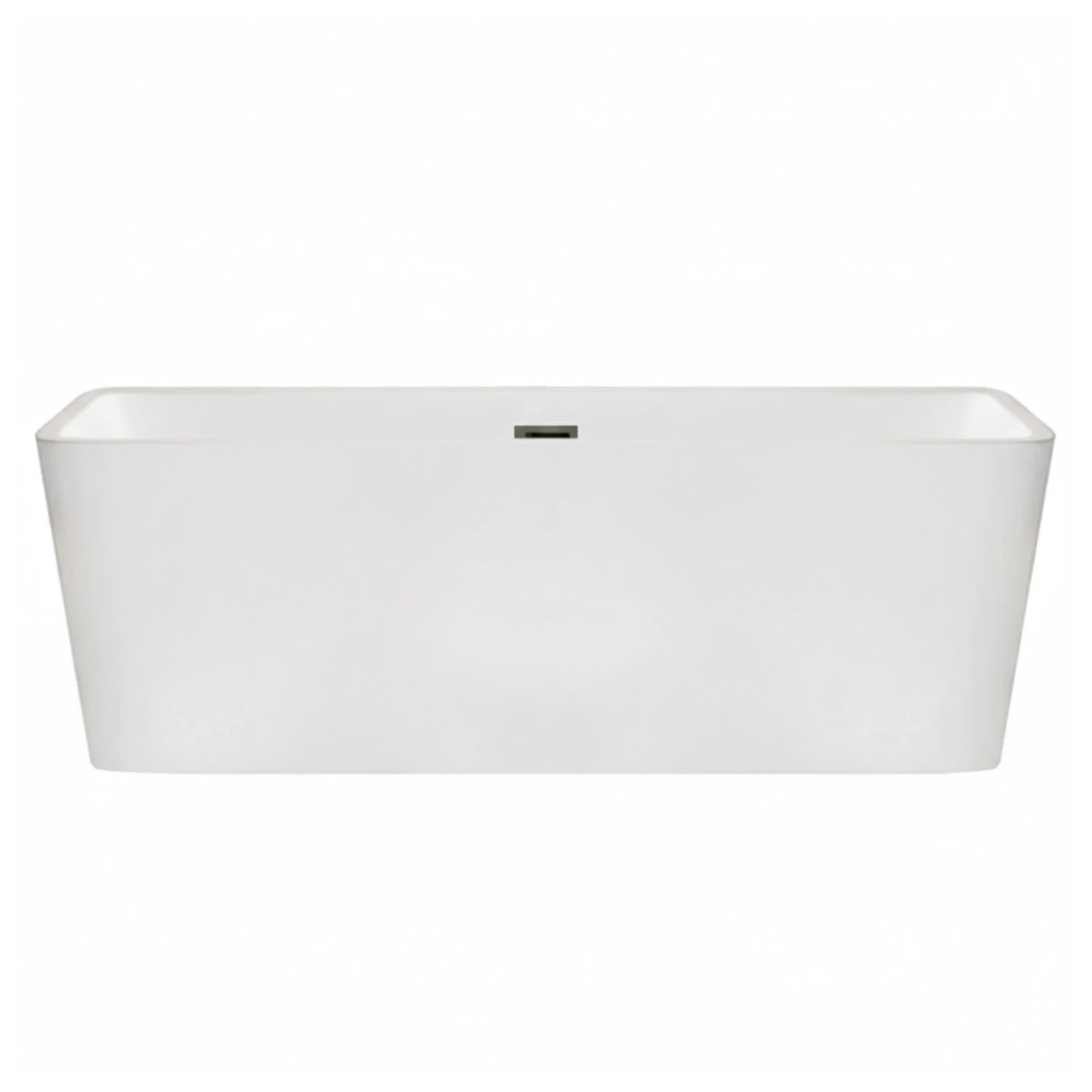 BALNEO Wanna wolnostojąca 170x80 cm ROMA z pokrywką przelewu i korkiem antracytowym