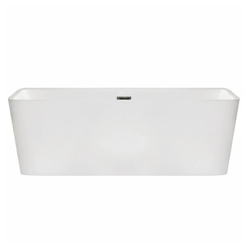 BALNEO Wanna wolnostojąca 170x80 cm ROMA z pokrywką przelewu i korkiem antracytowym