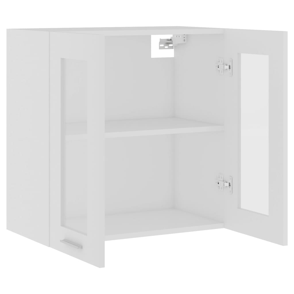 Meuble de rangement | Armoire en verre suspendue Blanc 60x31x60 cm Aggloméré440479 - 5