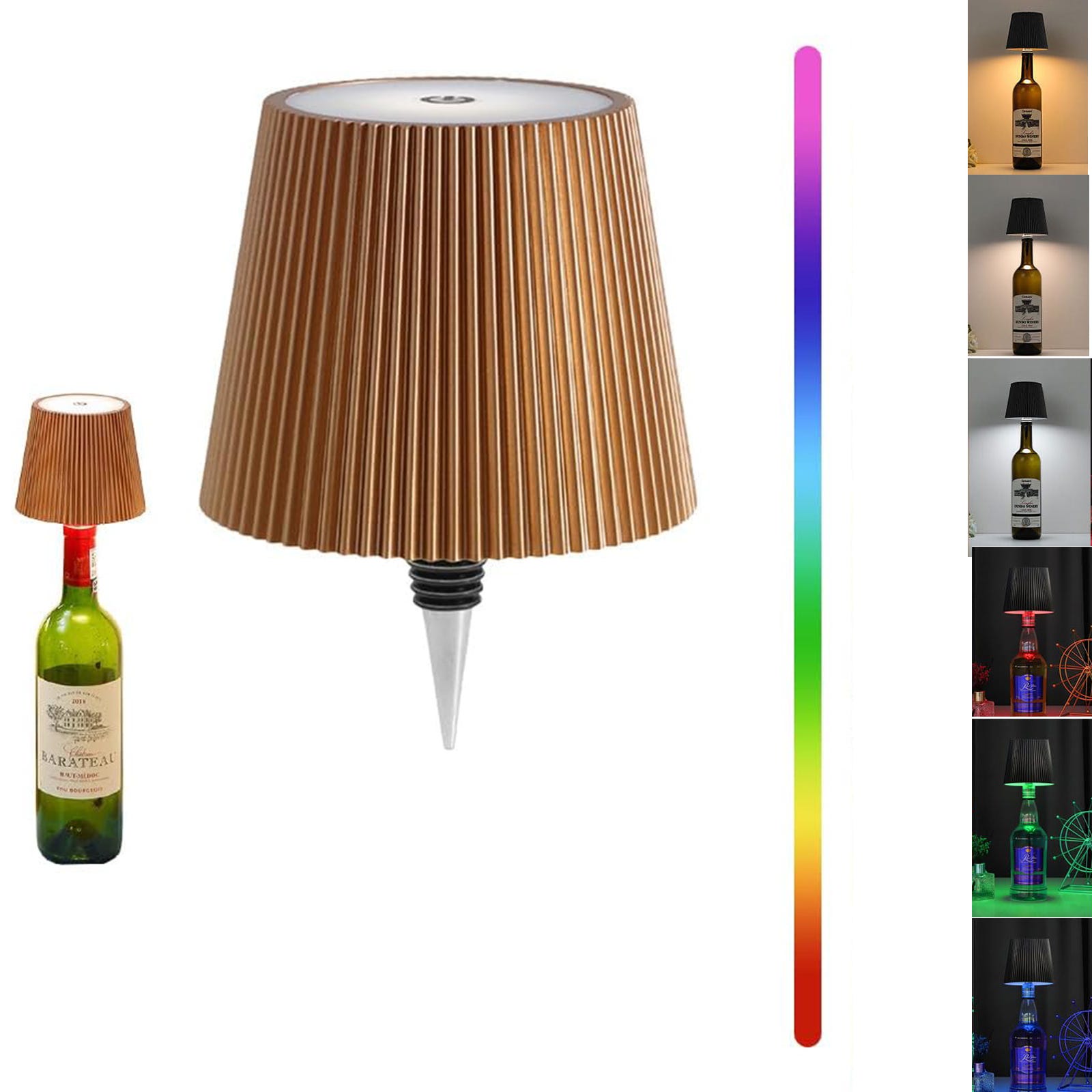 Lampada per bottiglia di vino - Luci per bottiglia di vino, lampada da tavolo senza fili Lampada per bottiglia di vino - Luci per bottiglia di vino, lampada da tavolo senza fili