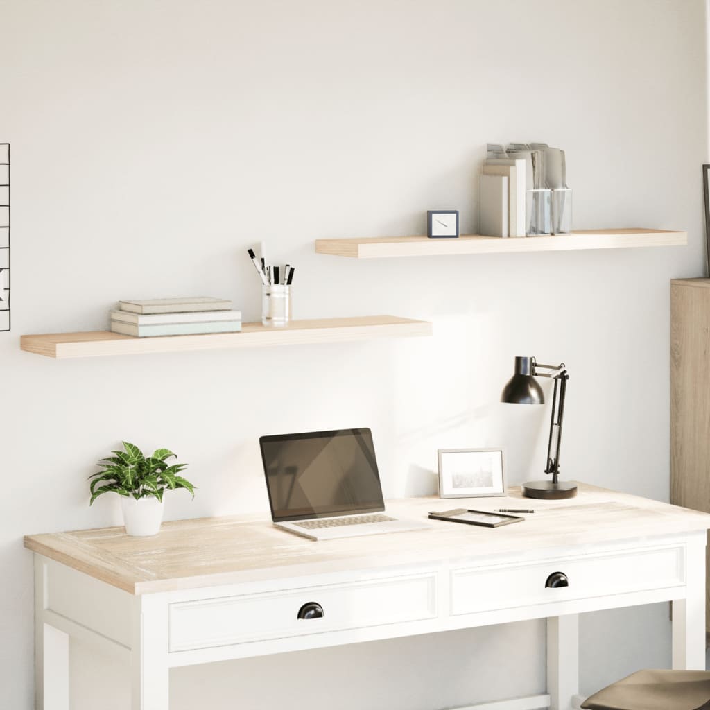2 pcs Étagères murale | Étagère flottante | Étagères de rangements 110x23,5x4 cm bois d'ingénierie CFW56447 - 2