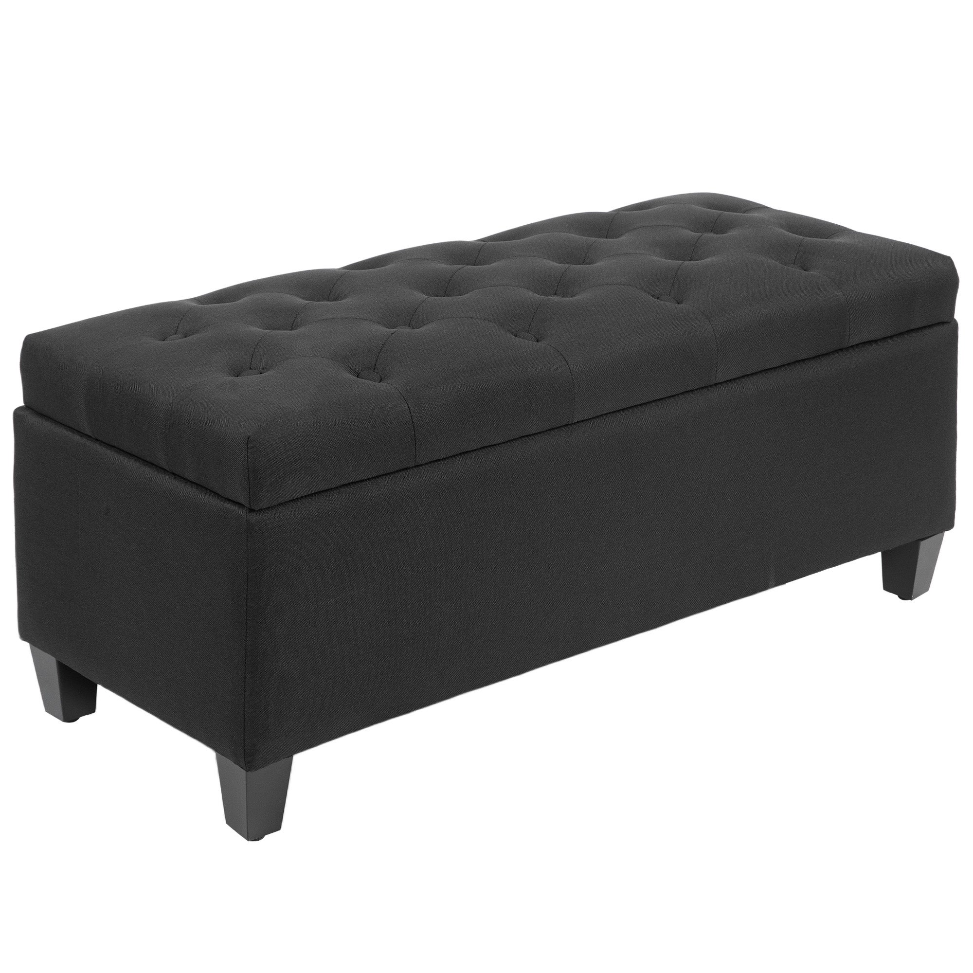 Relaxdays Banquette de rangement, pliable, 4 tiroirs, couloir, salon et chambre, H x L x P : 39 x 60 x 38 cm, gris