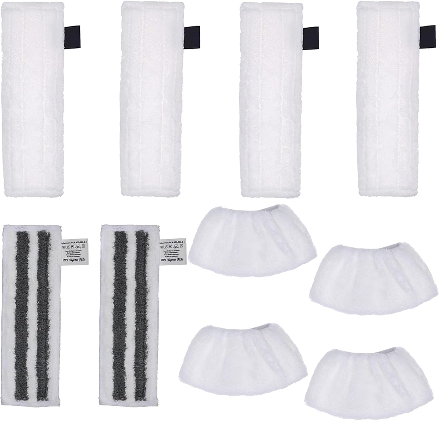 Zestaw 10 ściereczek zamiennych do mopów parowych, kompatybilnych z parownicami Karcher Easyfix SC1, SC2, SC3, SC4 SC5 Adapter do czyszczenia