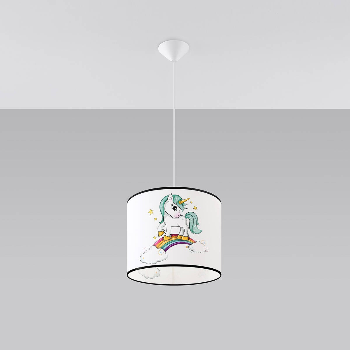 Lampa wisząca Unicorn wielokolorowy 1xE27x15W dziecięca wym: 95 x 30 x 30 cm tworzywo sztuczne Sollux Lighting - 2