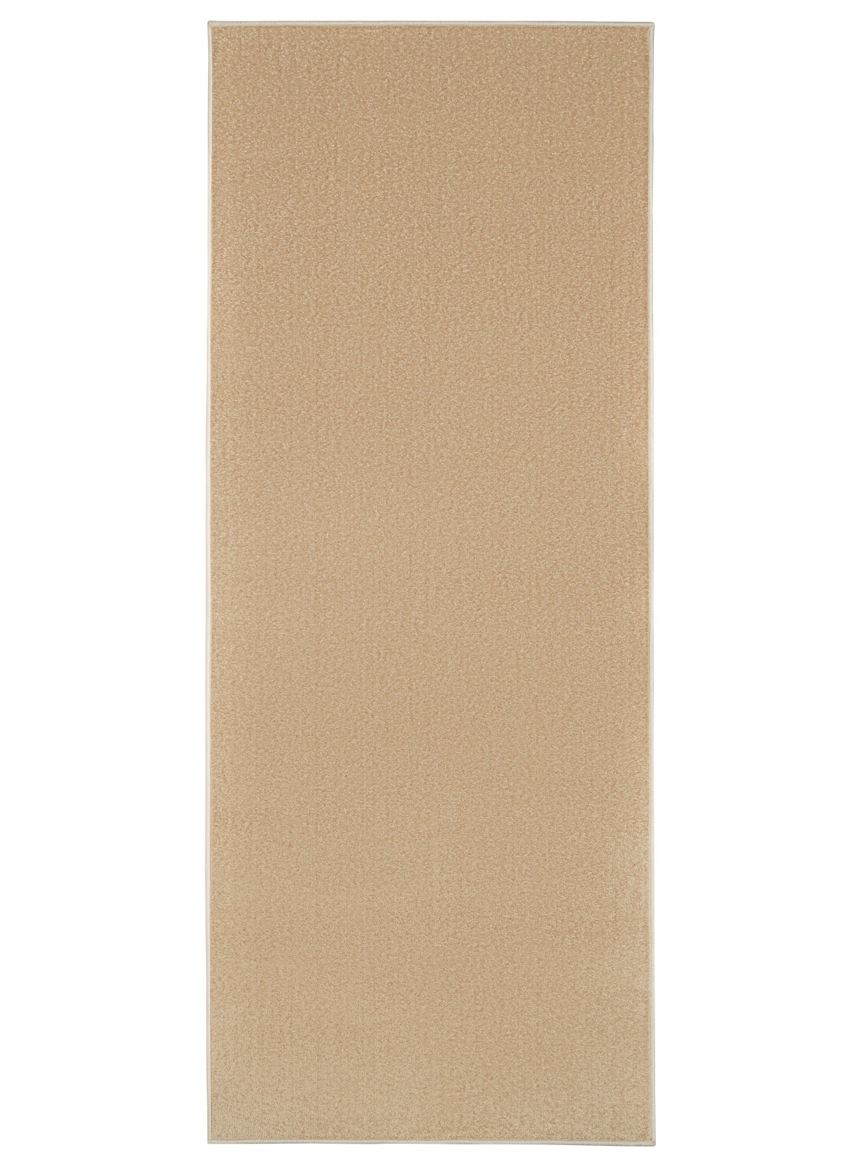 TAPISO Mono Tapis de Couloir Poils Ras Descente de Lit Entrée Moderne Beige Uni Intérieur Extérieur OEKO-TEX 90 x 150 cm - 2