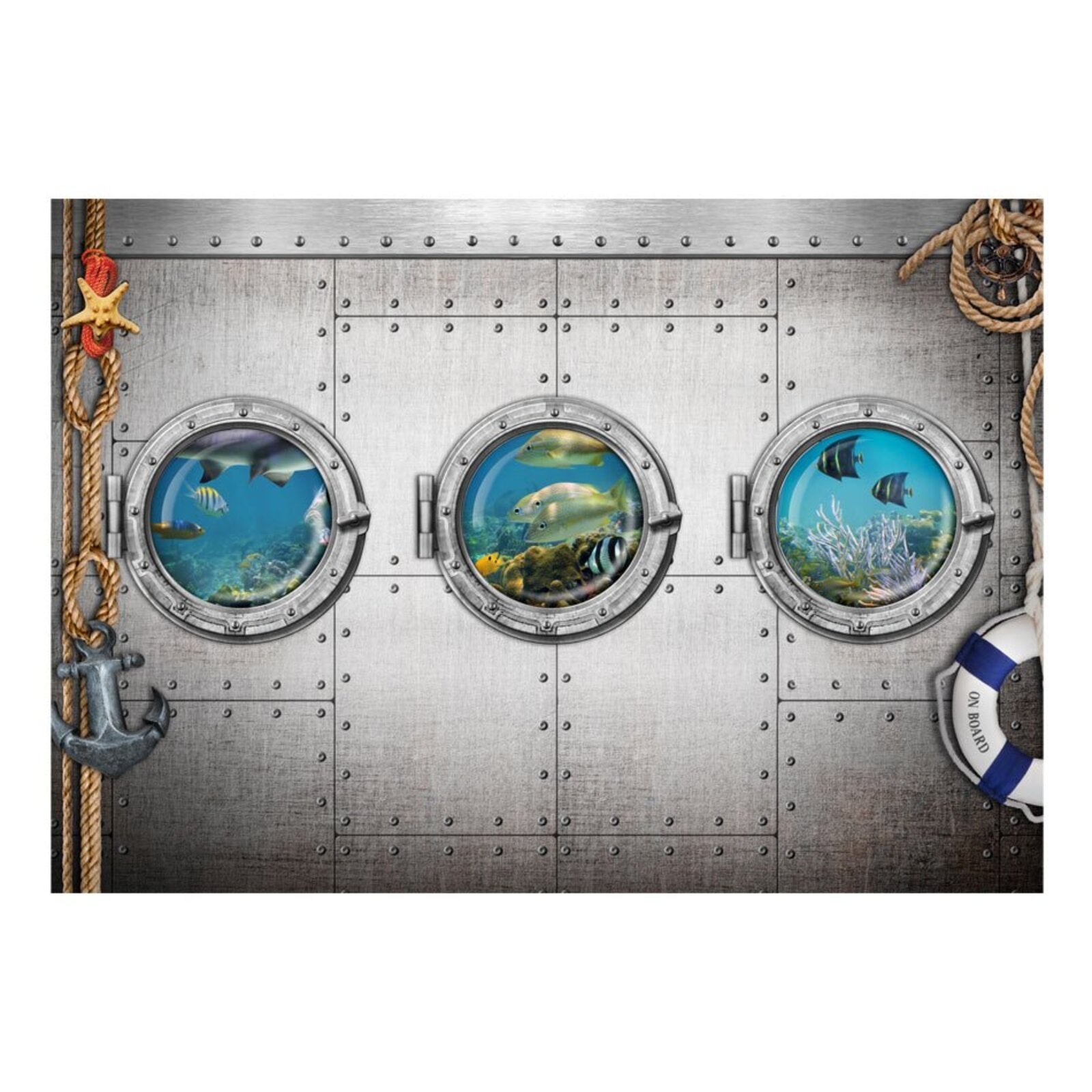 Papier peint hublots - 400 x 280 cm - 2