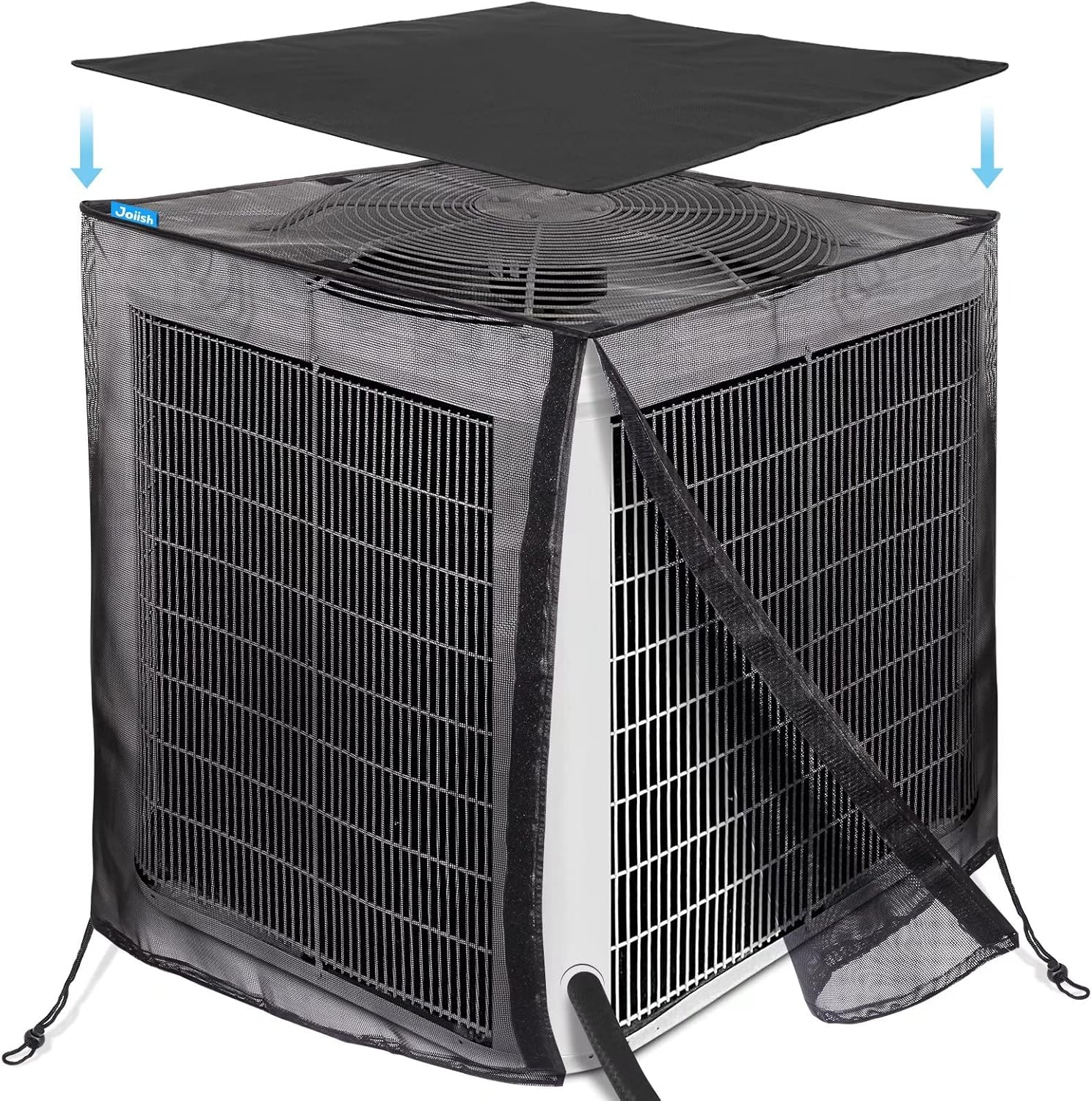 Pokrowiec na klimatyzator wykonany w całości z siatki z odpinanym wodoodpornym wierzchem 600D, 81,3 x 81,3 x 91,4 cm, ochrona zewnętrzna przed liśćmi