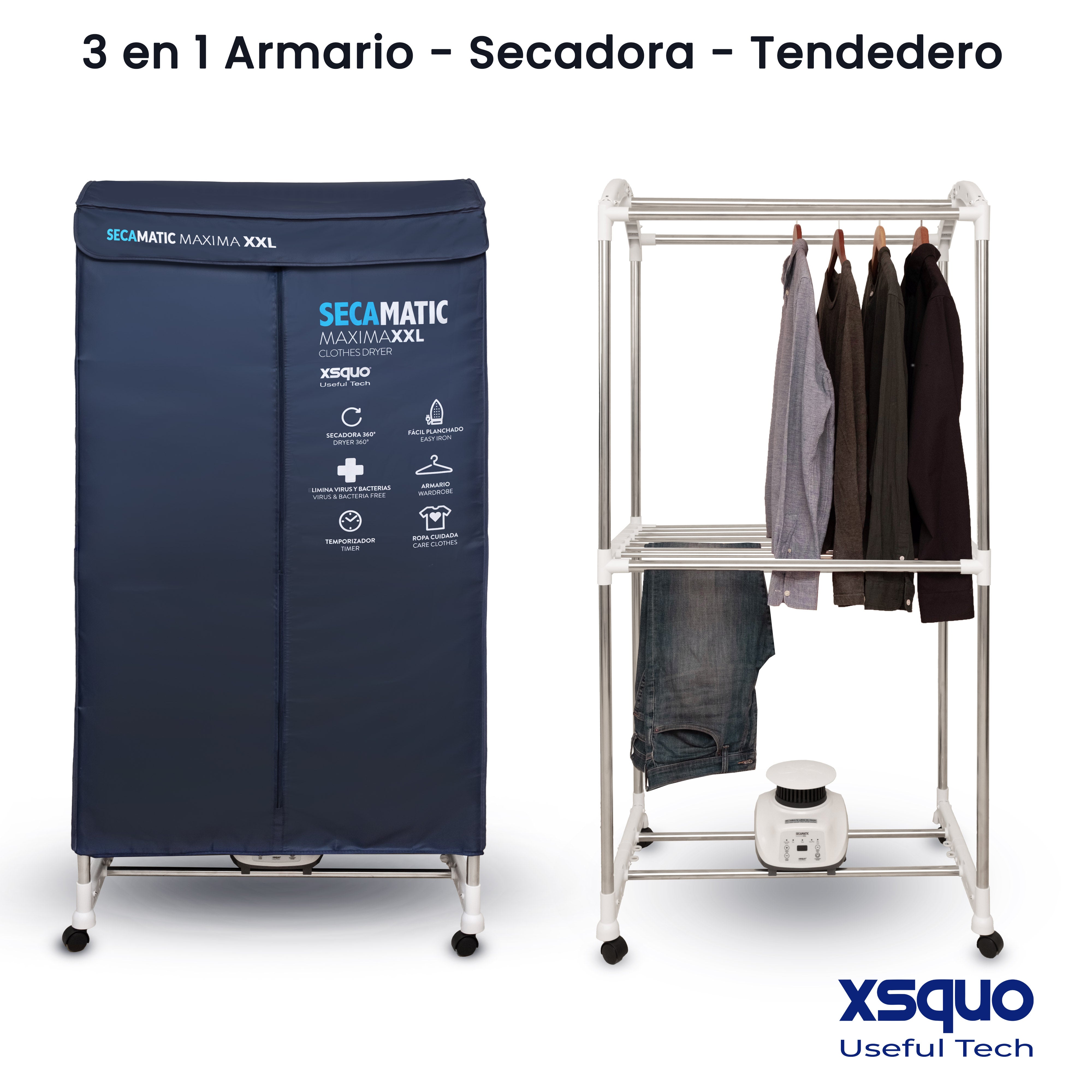 Secadora de ropa portatil Secamatic Máxima XXL 1200w Leroy Merlin
